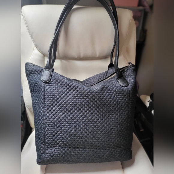 Vera Bradley Quilted Blue Gray Tote - Picture 6 of 13